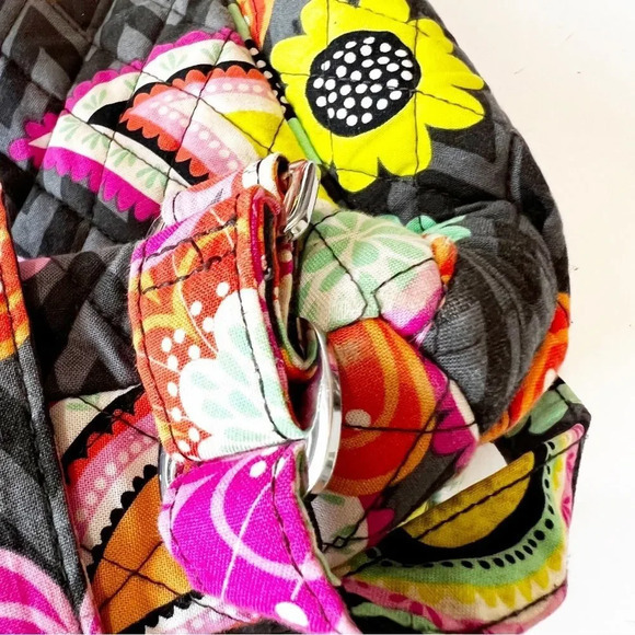 Vera Bradley Iconic‎ Campus Backpack Ziggy Zinnia Black Quilted Floral School - Picture 9 of 14